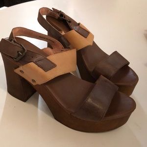 Musse & Cloud Leiza Wooden Heels never worn!!